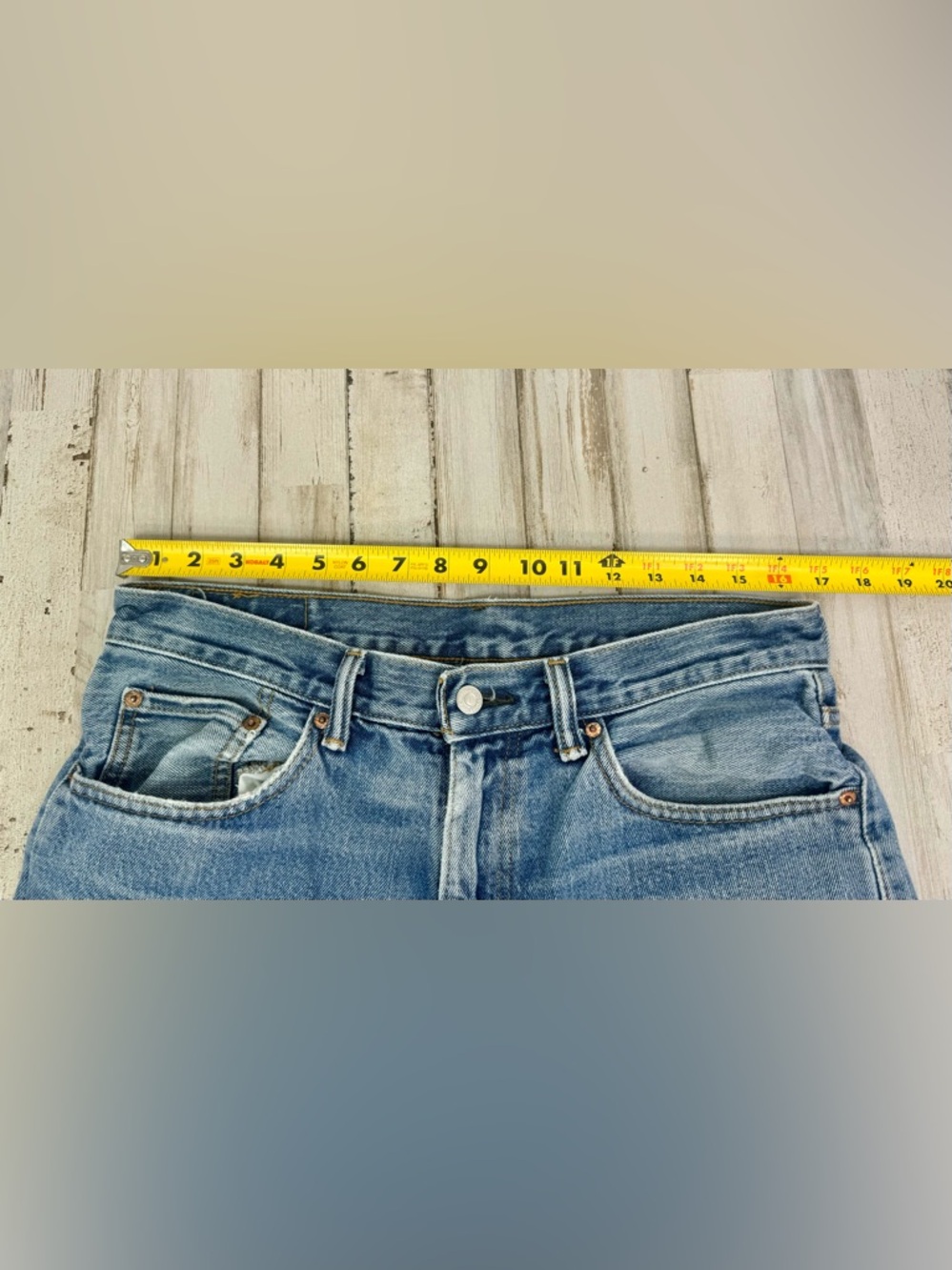 Vintage Levis 550 Pants Jeans Men 34x30 Denim Stretch Blue Straight - Picture 6 of 10